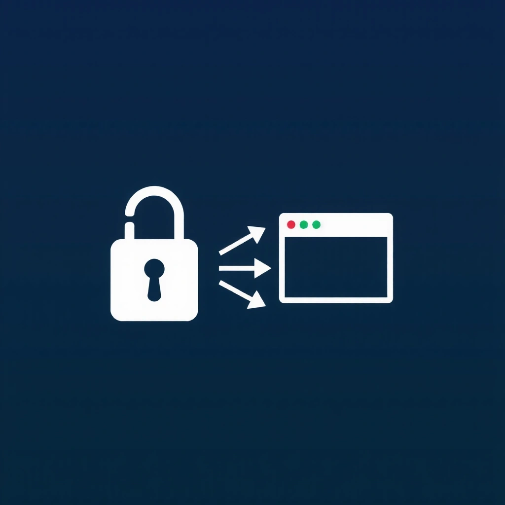 A stylized icon representing a secure lock and a browser window, indicating essential website functionality.